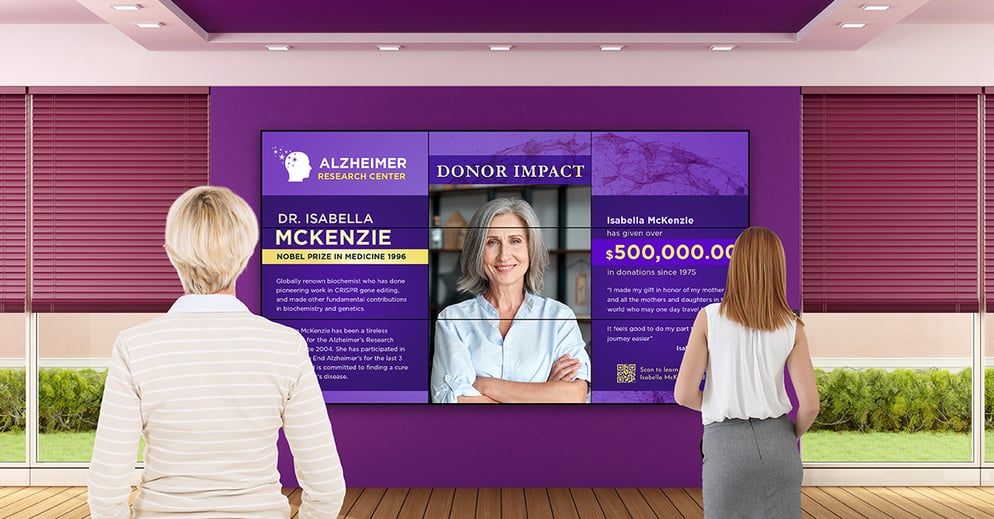 Donor Stewardship Plans with Digital Donor Walls