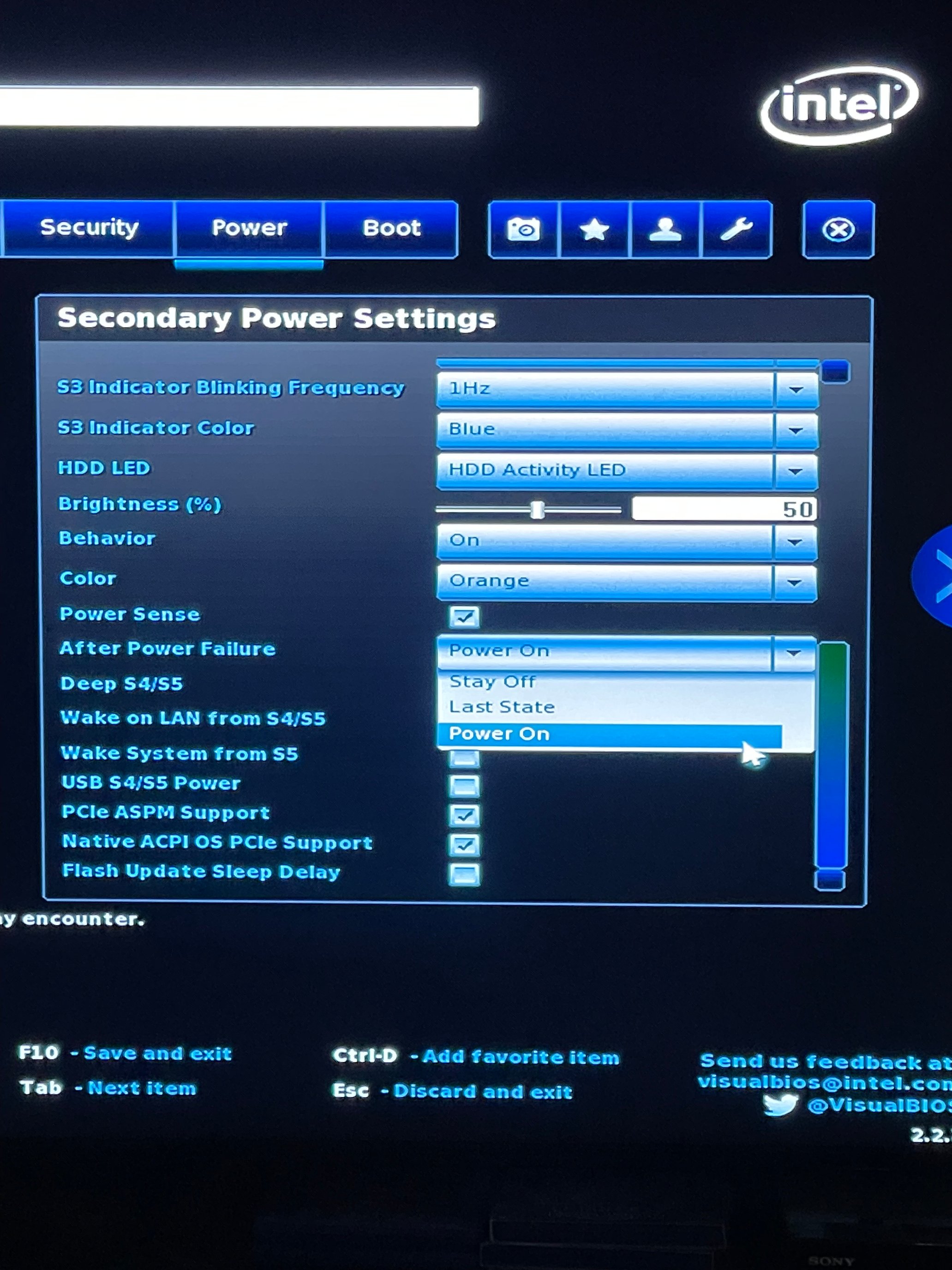 Set Windows Power On After Power Failure