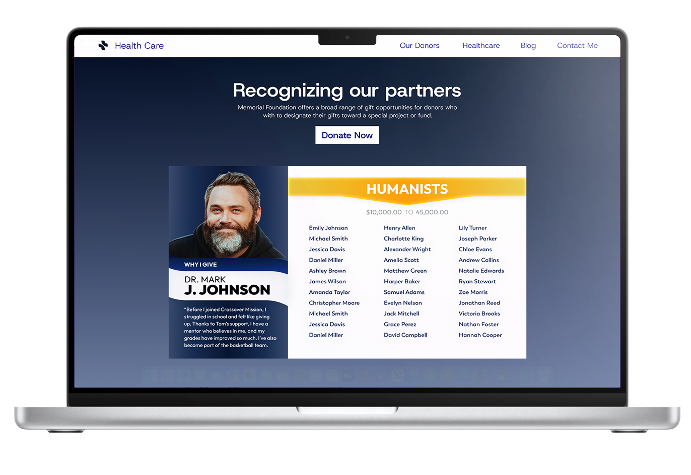 Virtual Donor Wall