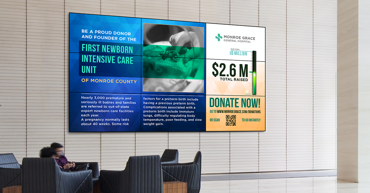 campaign stories digital signage fundraising