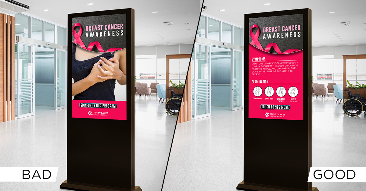 digital signage content should be informative