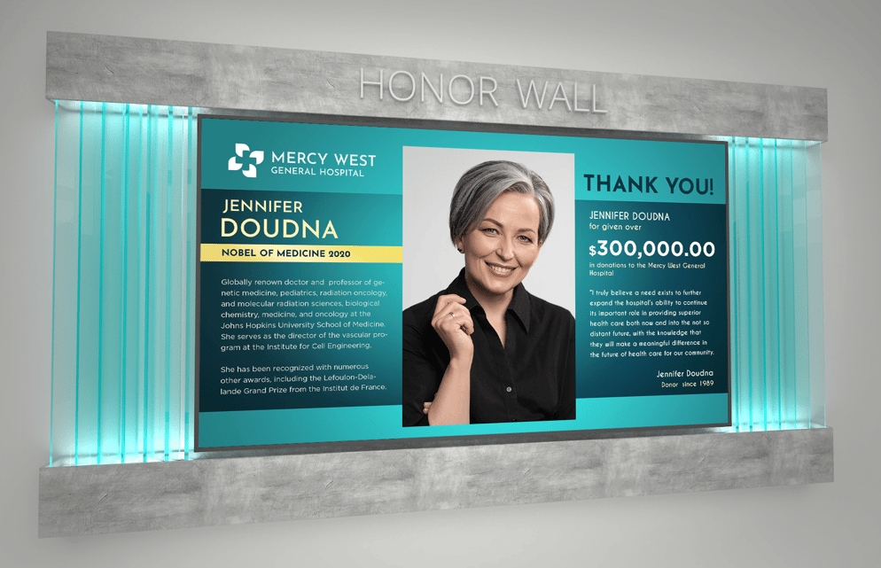 Acknowledging Donor Gifts Using Your Digital Wall