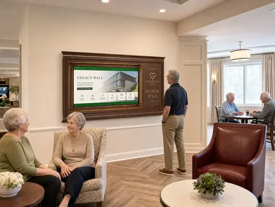 Donor Walls for Senior Living Communities: Digital Donor Recognition for Life Plan Communities, Assisted Living, Memory Care, and Hospice