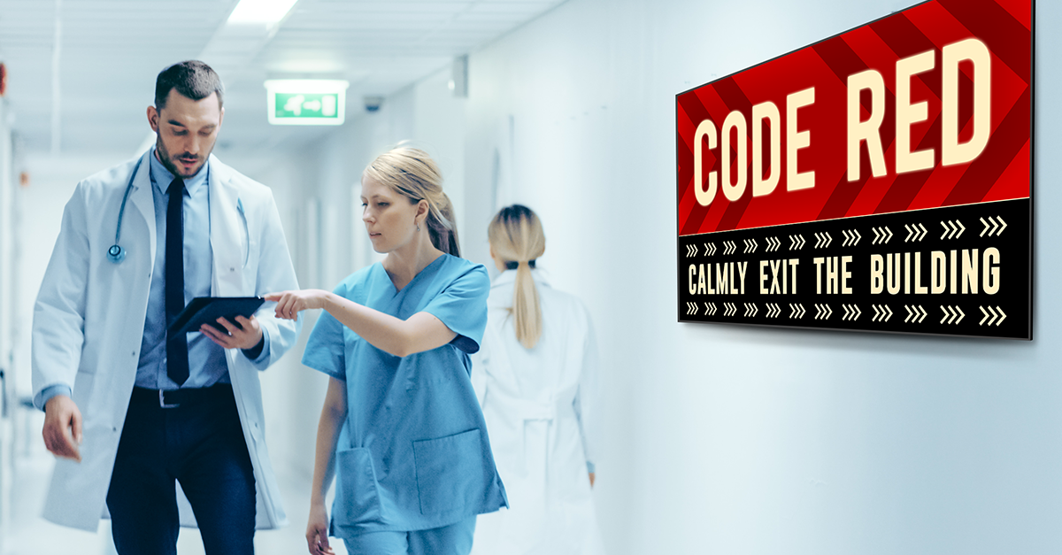 emergency messaging digital signage healthcare-png