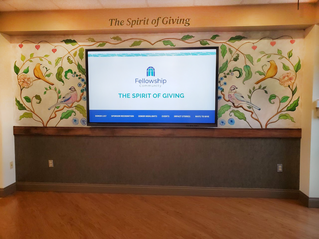 fellowship - fixed finished donor wall